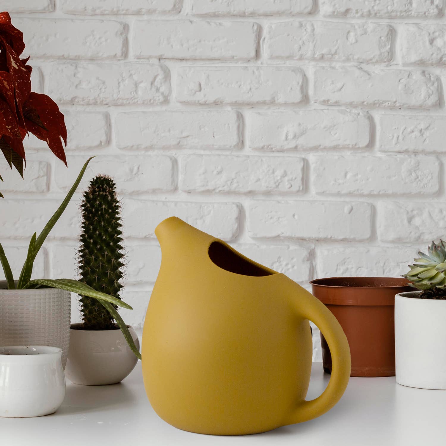 Gieter van silicone (mosterdkleur)